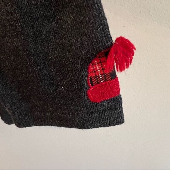 Crazy Horse Sweater Cardigan Snowmen Size 2X Zip Front Pearl Accents Gray - Picture 6 of 8